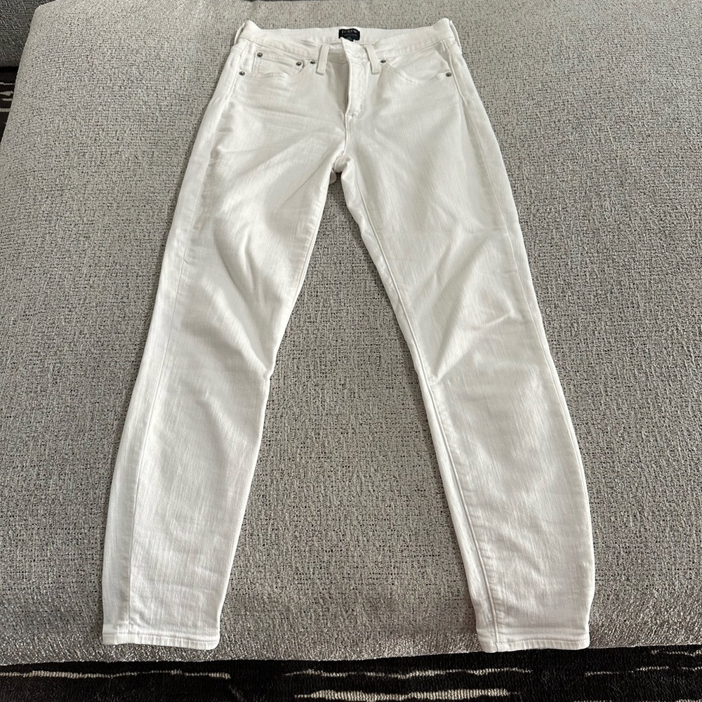 J Crew White Skinny Jeans Sz 28